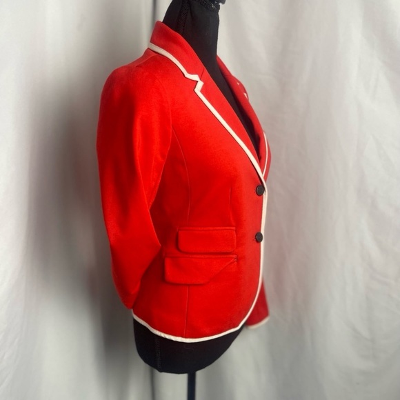 Vintage GAP “The Academy Blazer” in Vermilion w/ White Contrast Piping - Picture 3 of 12